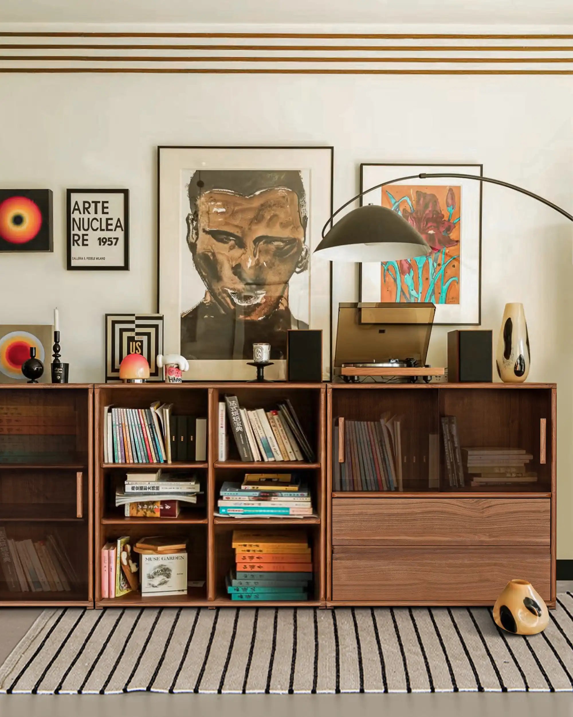 Soho Walnut Storage Cabinet | Modular Design - Drawer cabinet