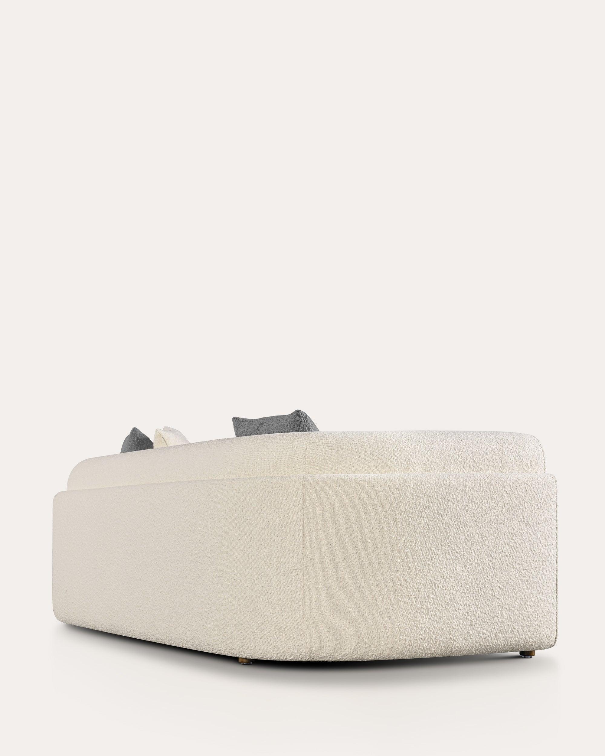 Curved Boucle Sofa